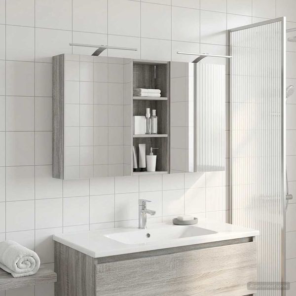 vidaXL Set kabinetov do kúpeľne s poličkou 3 pcs 130 x 14,5 x 70 cm