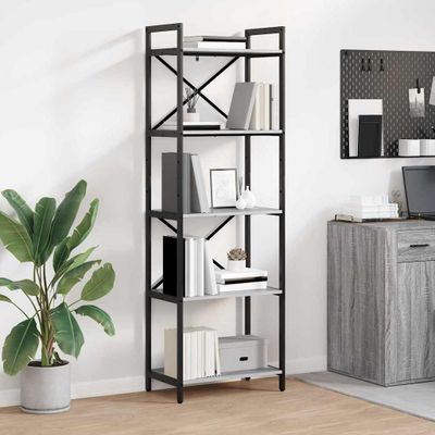 vidaXL Regál na knihy 5 úrovní 56 x 34 x 171 cm Kompozitné drevo