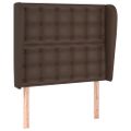 vidaXL Čelo postele so záhybmi hnedé 93x23x118/128 cm umelá koža