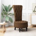 vidaXL Slipper kreslo Hnedá 56,5 x 70 x 110 cm Faux semišová koža