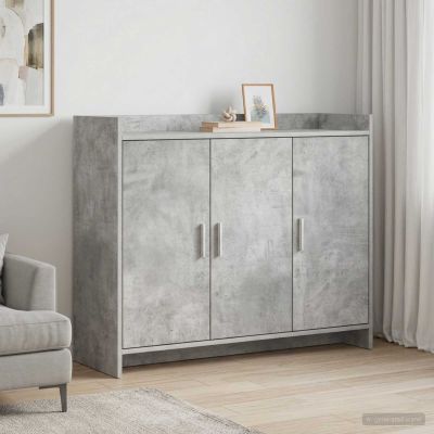 vidaXL Servírovacia skriňa Betónovo sivá 98,5 x 33 x 80 cm