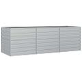vidaXL Vyvýšený záhradný záhon 240x80x77cm pozinkovaná oceľ strieborný