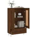 vidaXL Vysoká skrinka hnedá dub 69,5x31x115 cm kompozitné drevo