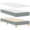vidaXL Posteľ s pružinovým rámom Svetlosivá 80 x 200 cm látka