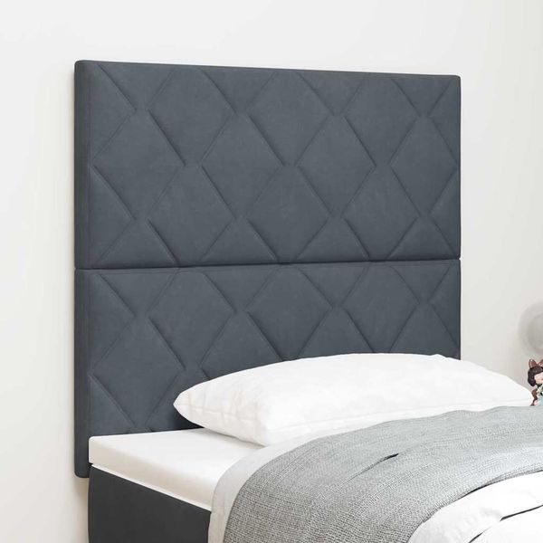 vidaXL Zadné čelo Tmavo šedá 90 cm Zamat