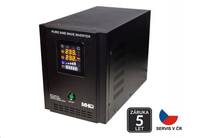 Záložný zdroj MHPower MPU-1400-24 UPS 1400 W 24 V čistý sinus