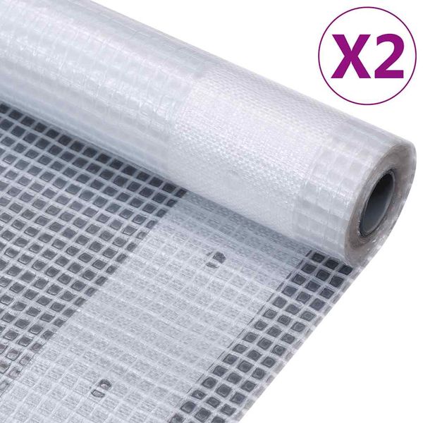 vidaXL Celty Leno 2ks 260 g/m² 4x10 m biele