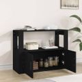 vidaXL Komoda čierna 80x30x60 cm spracované drevo