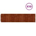 vidaXL Obrubník trávnika 10 pcs 25 x 103 cm Poveternostne odolná oceľ