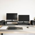 vidaXL Stojan na monitor, čierny dub, 54x22x15 cm, umelé drevo