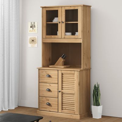 vidaXL Vysoká skrinka VIGO 78x40x175 cm borovicový masív