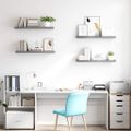 vidaXL Plávajúce nástenné police 4 ks, sivé 80x23,5x3,8 cm, MDF