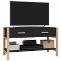 vidaXL TV skrinka čierna 82x38x45 cm spracované drevo