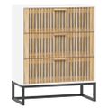 vidaXL Komoda biela 60x30x75 cm kompozitné drevo