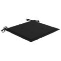 vidaXL Skladacie stoličky s čiernymi vankúšmi, 6 ks, masívne teakové drevo