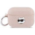 Karl Lagerfeld Monogram Choupette Head puzdro pre AirPods Pro 3 ružová