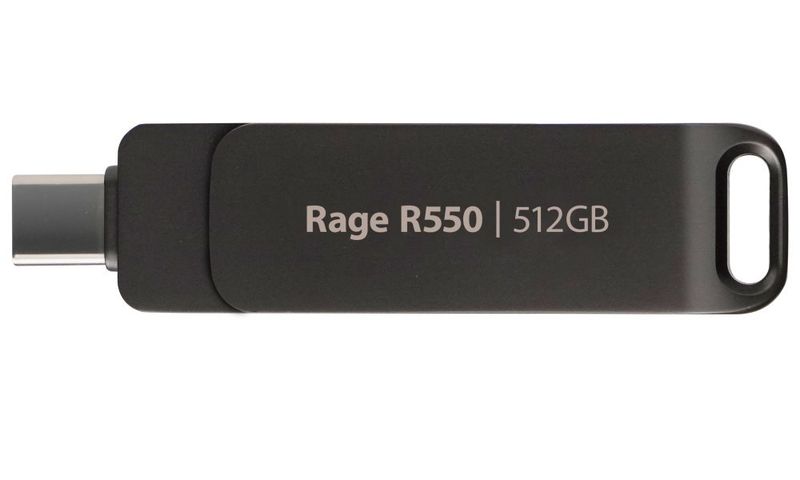 PATRIOT RAGE R550 512GB / USB Typ-A + USB Typ-C / USB 3.2 Gen 1 / sivá