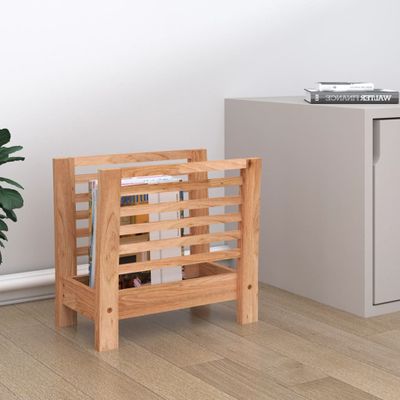 vidaXL Stojan na časopisy 40x26,5x38,5 cm masívny orech