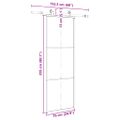 vidaXL Posuvné dvere s kovaním čierne 76x205 cm ESG sklo