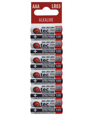 QTEC AAA / LR03/AM4 Extra power Alkalická batéria / 12ks BLISTR