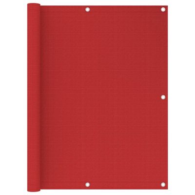vidaXL Balkónová markíza červená 120x500 cm HDPE
