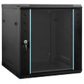 vidaXL Sieťový kabinet s úložiskom Čierna 60 x 45 x 65 cm Oceľ