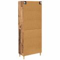 vidaXL Highboard Staré drevo 69,5 x 34 x 180 cm