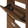 vidaXL Botník hnedý dub 59x17x108 cm spracované drevo