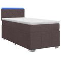 vidaXL Posteľ boxspring s matracom Tmavohnedá 100 x 200 cm Látka
