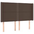 VidaXL Čelo postele hnedé 147x16x118/128 cm umelá koža
