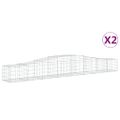 vidaXL Oblúkový gabionový kôš 2 ks 400x50x40/60 cm pozinkované železo