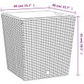 vidaXL Kvetináč s vyberateľnou vložkou biely 37 / 64 l PP ratan