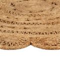 vidaXL Ručne pletený okrúhly koberček z juty, 120 cm