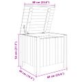 vidaXL Úložný box s vekom RANA biely 60x49x54 cm borovicový masív