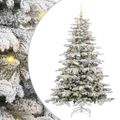 vidaXL Umelý Sklápací Vianočný Stromček Biela 180 cm PE a PVC