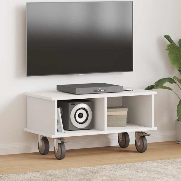 vidaXL TV stolík Biela 68,5 x 35 x 35 cm Kompozitné drevo
