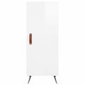 vidaXL Komoda lesklá biela 34,5x34x90 cm spracované drevo
