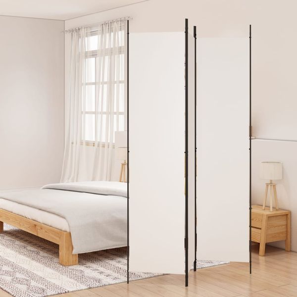 vidaXL 3-panelový paraván biely 150x220 cm látkový
