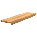 vidaXL Schodiskové stupne 8 ks svetlohnedá 90x25x2 cm dubový masív