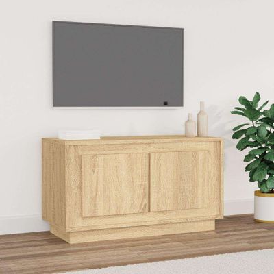 vidaXL TV skrinka dub sonoma 80x35x45 cm spracované drevo