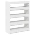 vidaXL Regál na topánky biely 60x25x81 cm spracované drevo