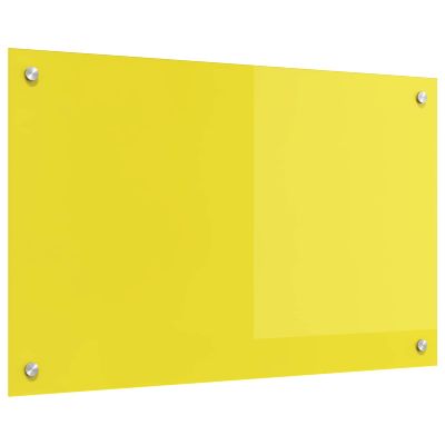 vidaXL Kuchynský obklad Žltá 80 x 50 cm tvrdené sklo