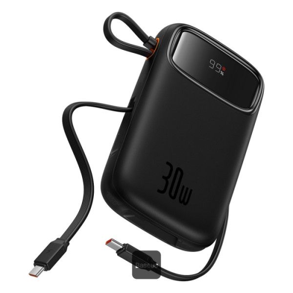 Baseus Powerbanka Qpow2 20000mAh 30W s USB-C káblom čierna