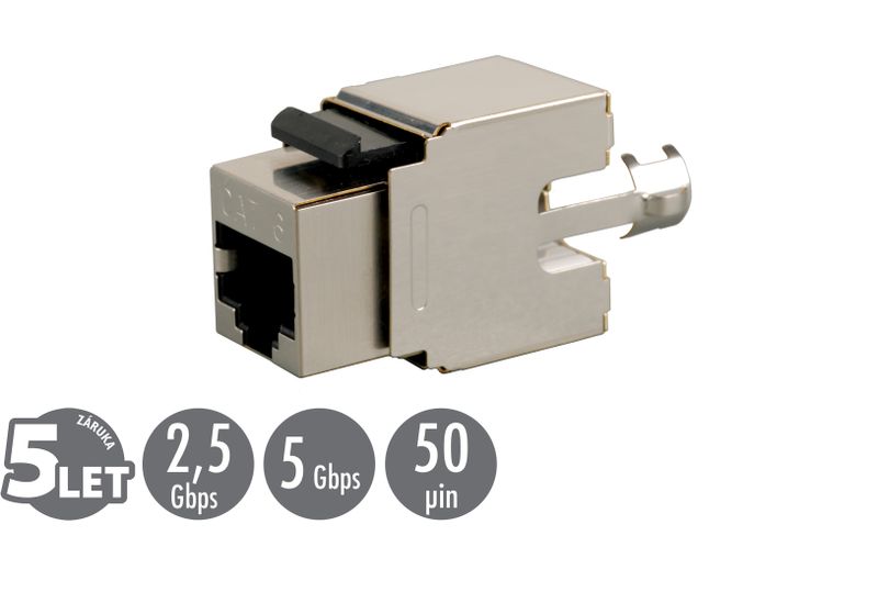 Zarezávací keystone Solarix CAT6 STP SXKJ-6-STP-BK