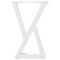 vidaXL Nohy konferenčného stolíka 2 ks biele 38 x (42-43,3) cm oceľové