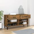 vidaXL Botník dymový dub 102x35x55 cm spracované drevo