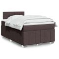 vidaXL Boxspring posteľ s matracom tmavohnedá 120x190 cm látka