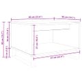 vidaXL Konferenčný stolík Staré drevo 60 x 50 x 40 cm Kompozitné drevo