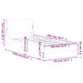 vidaXL Rám postele Dover bledosivý 80x200 cm zamat