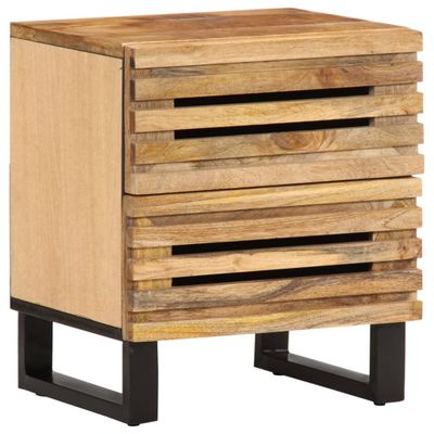 vidaXL Nočný stolík 40x34x46 cm surové masívne mango
